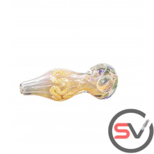 WIDE STEM FLOWER PRINT HAND PIPE 4.5inch 3CT/PK
